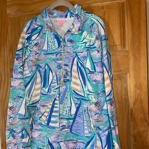 Lilly Pulitzer popover size large sailboat